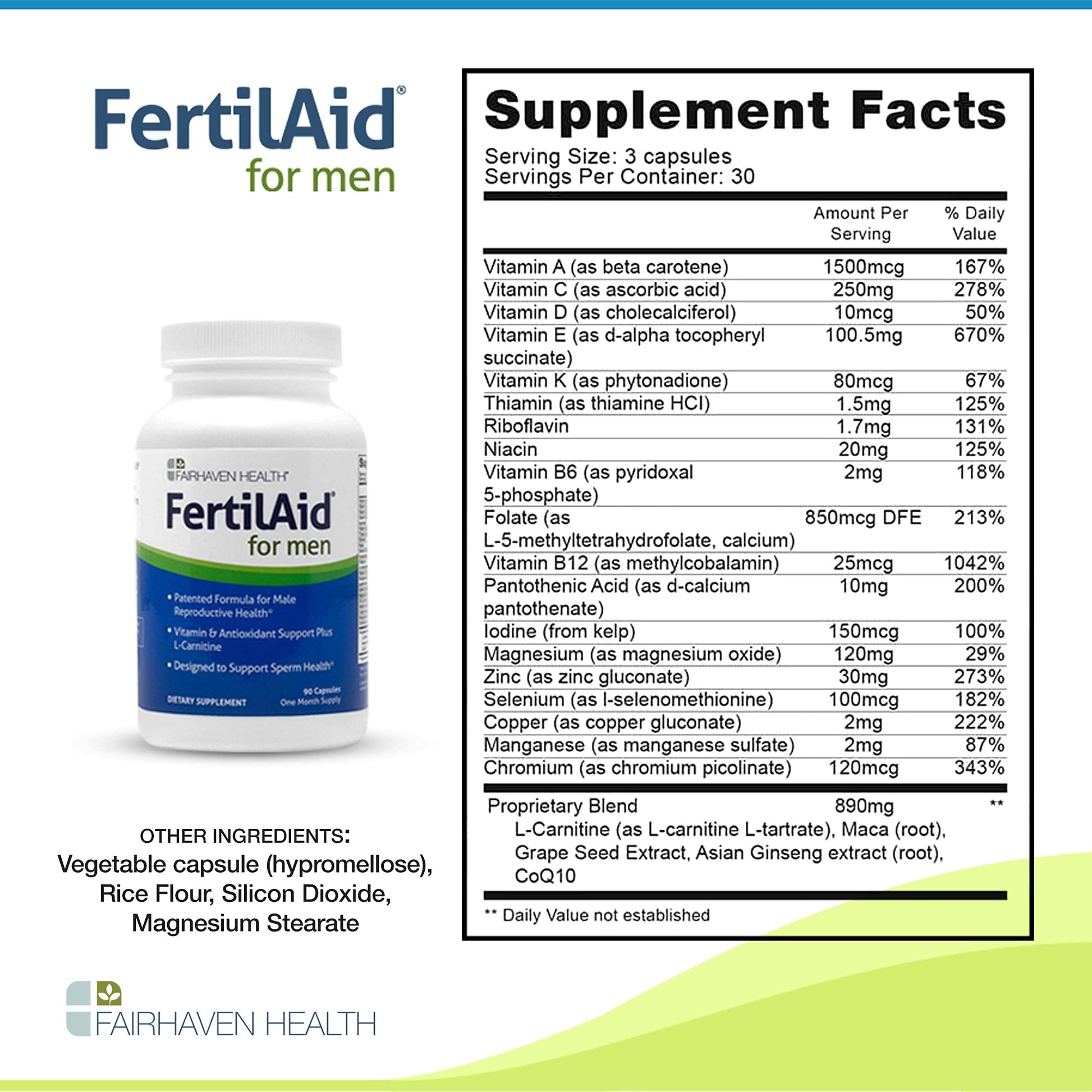 Fertilaid for Men and Women Combo, Male and Female Fertility Supplements, Vitamins Fairhaven Health