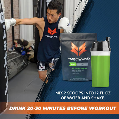 Foxhound Fuel Keto Pre Workout Powder Electrolytes Drink Mix, Sugar Free Preworkout Foxhound Fuel