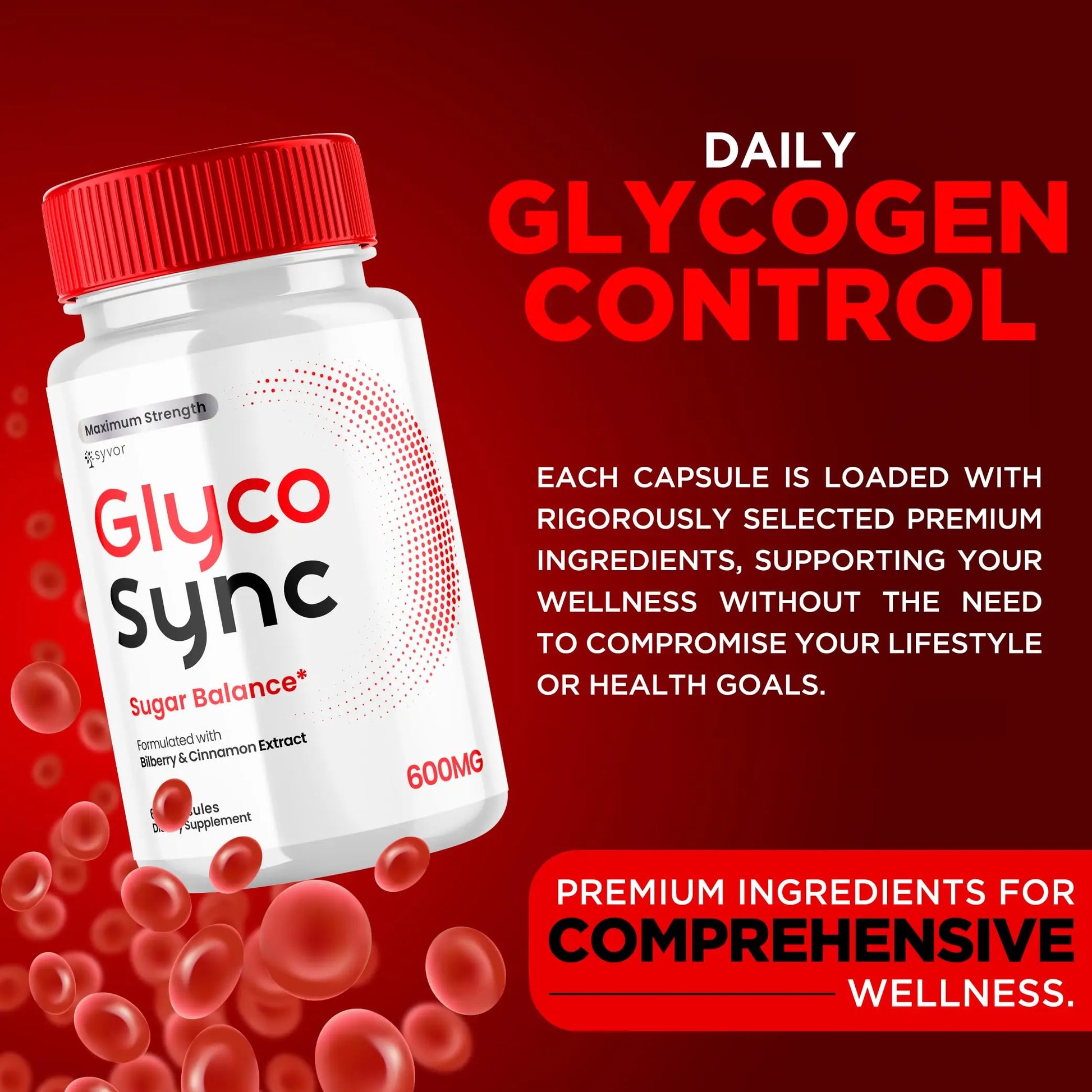 (2 Pack) Glyco Sync Capsules, Official Glyco Sync Balance Pills with All Natural Ingredients, Advanced Formula GlycoSync Joint Health and Wellness Support Max Strength for Men & Women (120 Capsules) Syvor buy supplements Au