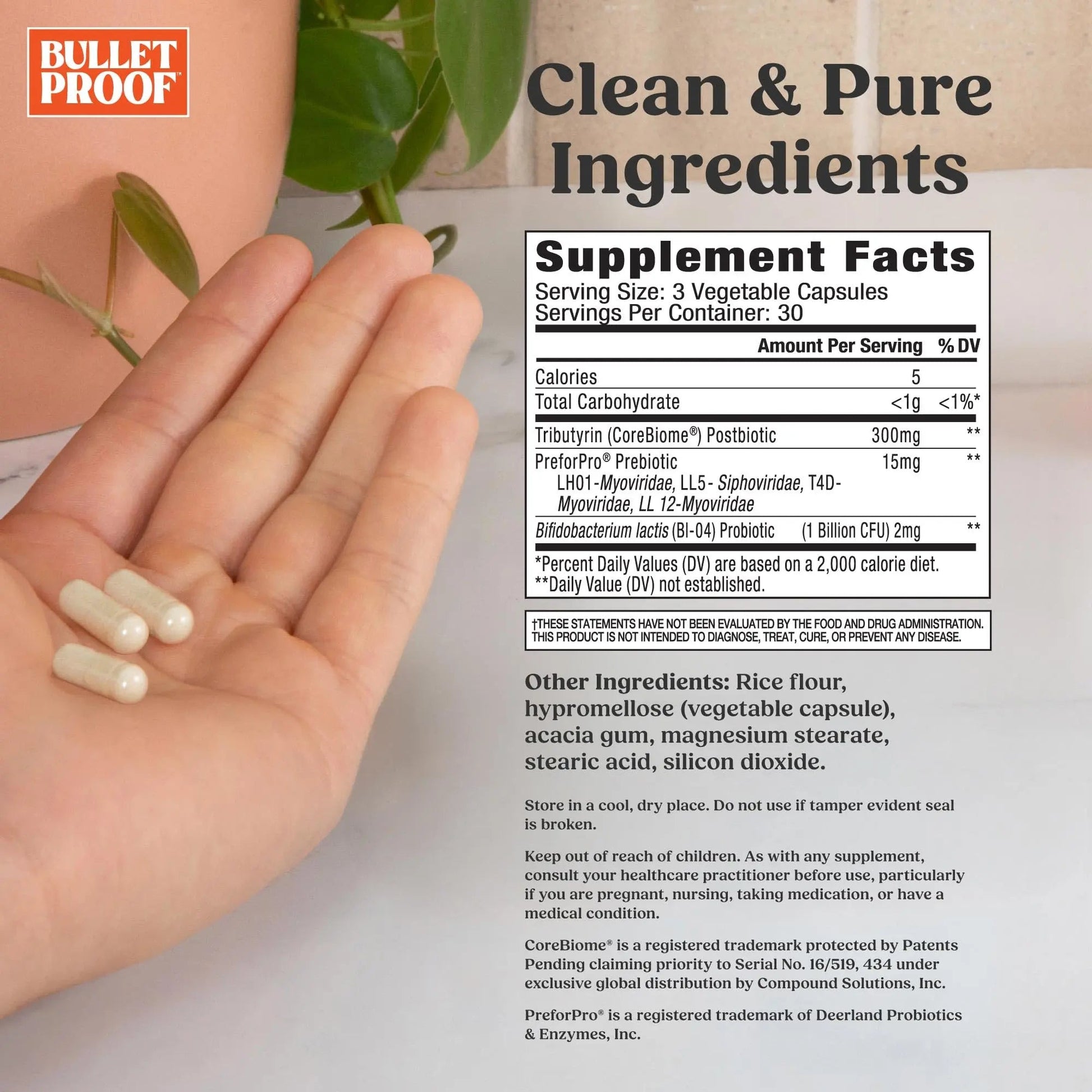 Bulletproof Express 3-in-1 Probiotic & Postbiotics Supplement for Sustained Gut Health, 90 Count BulletproofBuy Supplements Australia