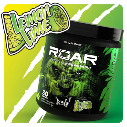 Rule 1 R1 Roar, Lemon Lime - 9.52 oz - Pre-Workout Powder - with Creatine, Beta-Alanine Rule 1 Proteins