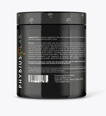 PHYBIUS Lab AM Pre-Workout (Sour Watermelon) Focus, Strength, Powder, 30 Servings PHYBIUS Lab