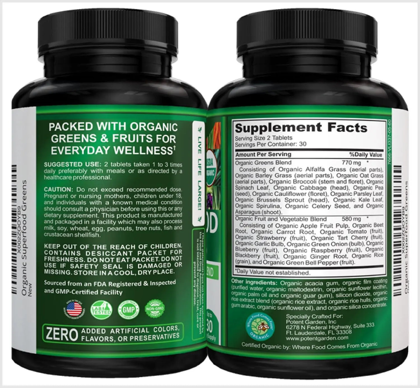 Potent Garden Daily Nutrition Bundle – Superfood Greens + Multivitamin Potent Garden buy supplements Au
