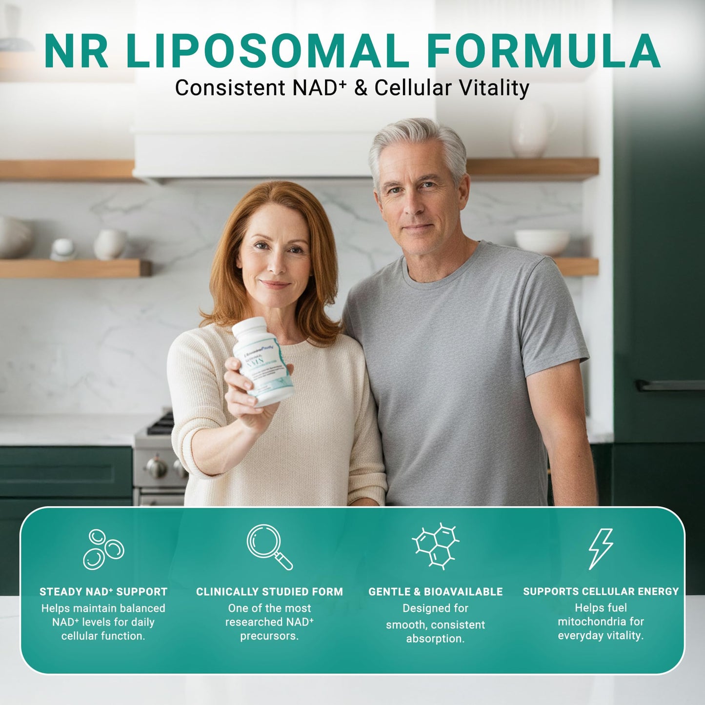 GenuinePurity Liposomal NR 300mg Nicotinamide Riboside Supplement | Advanced NAD Boost for Cellular Energy and Mitochondrial Function | Gluten Free, Vegan, USA Made, Non-GMO | 60 Capsules GenuinePurityBuy Supplements Australia