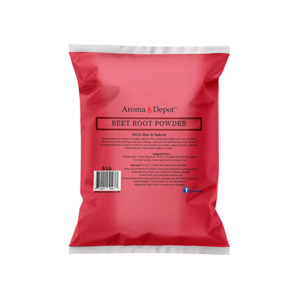 Beet Root Powder 5 lb. by Aroma Depot Raw & Non-GMO I Vegan & Gluten Free I Nitric Oxide Aroma Depot