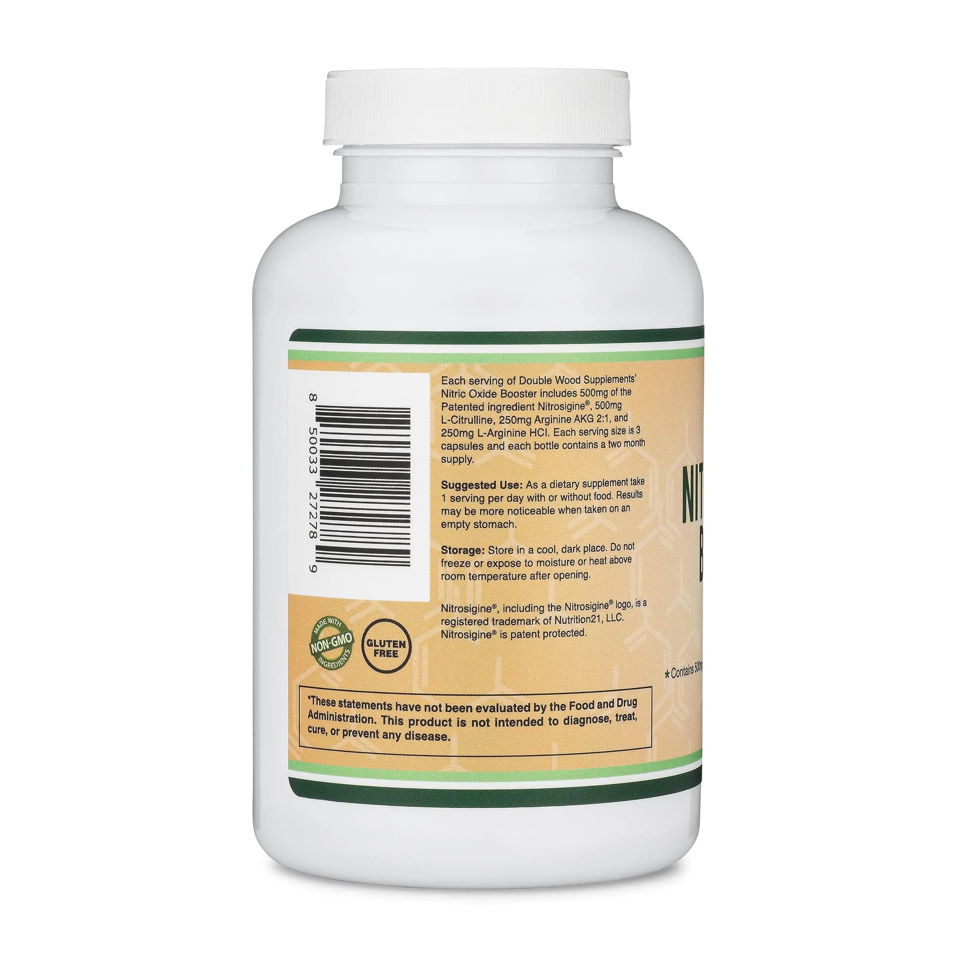 Nitric Oxide Supplement (Stim Free Pre Workout) - Nitric Oxide Booster with Nitrosigine Double Wood Supplements