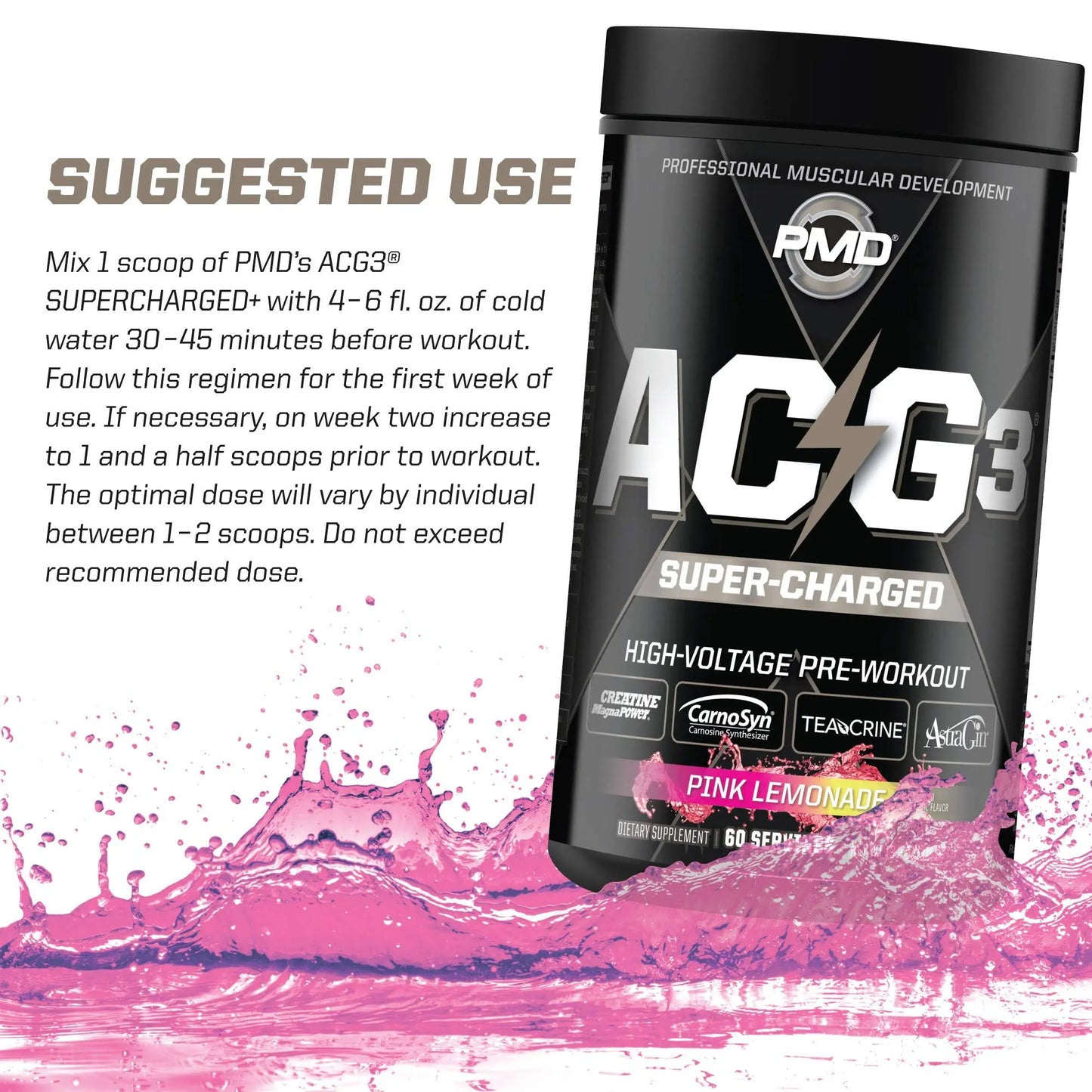 PMD Sports ACG3 Supercharged - Pre Workout - Powerful Strength, High Energy, Maximize PMD