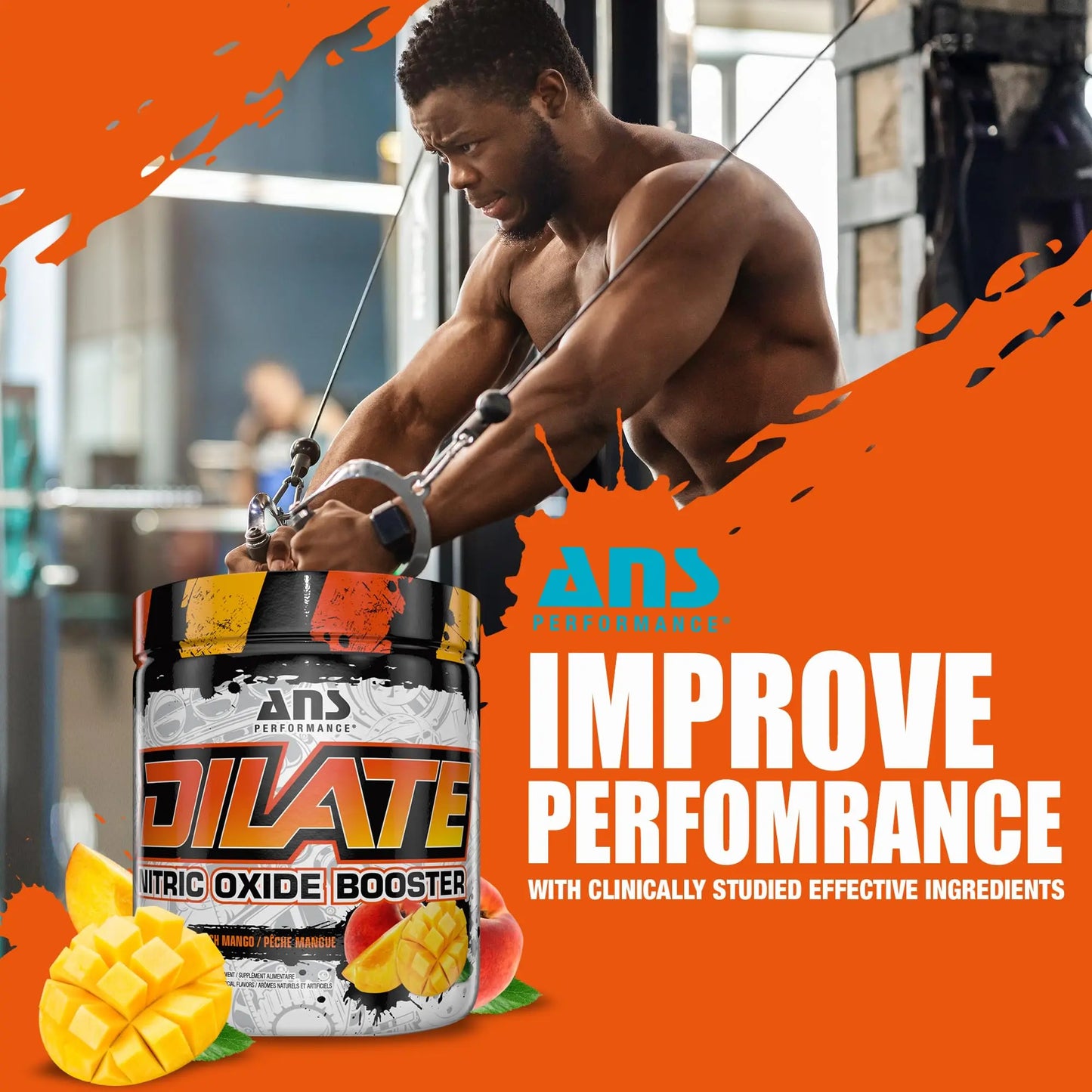 ANS Performance Dilate Pump PreWorkout Powder - Dietary Supplement - Maximizes ANS Performance