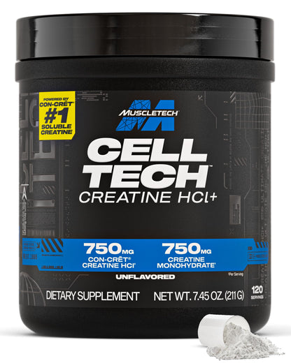 MuscleTech Cell-Tech Creactor Creatine HCl Powder, Post Workout Muscle Builder for Men & Women, Creatine Hydrochloride + Free-Acid, Unflavored (120 Servings), 8.47 oz MuscleTechBuy Supplements Australia