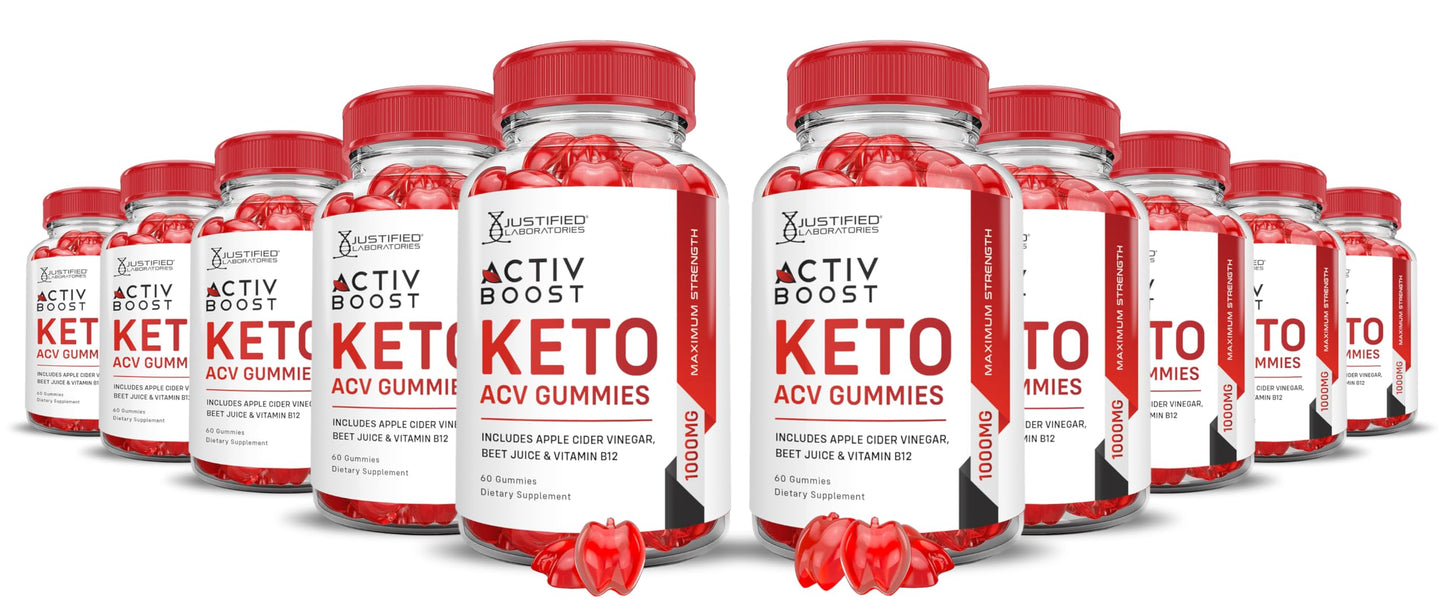 (10 Pack) Activboost Keto ACV Gummies Advanced Formula 1000MG Active Boost Keto Justified Laboratories