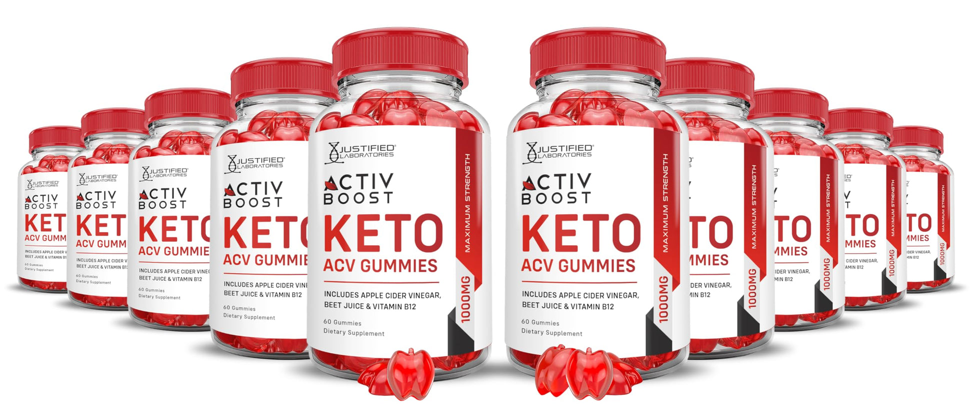 (10 Pack) Activboost Keto ACV Gummies Advanced Formula 1000MG Active Boost Keto Justified Laboratories