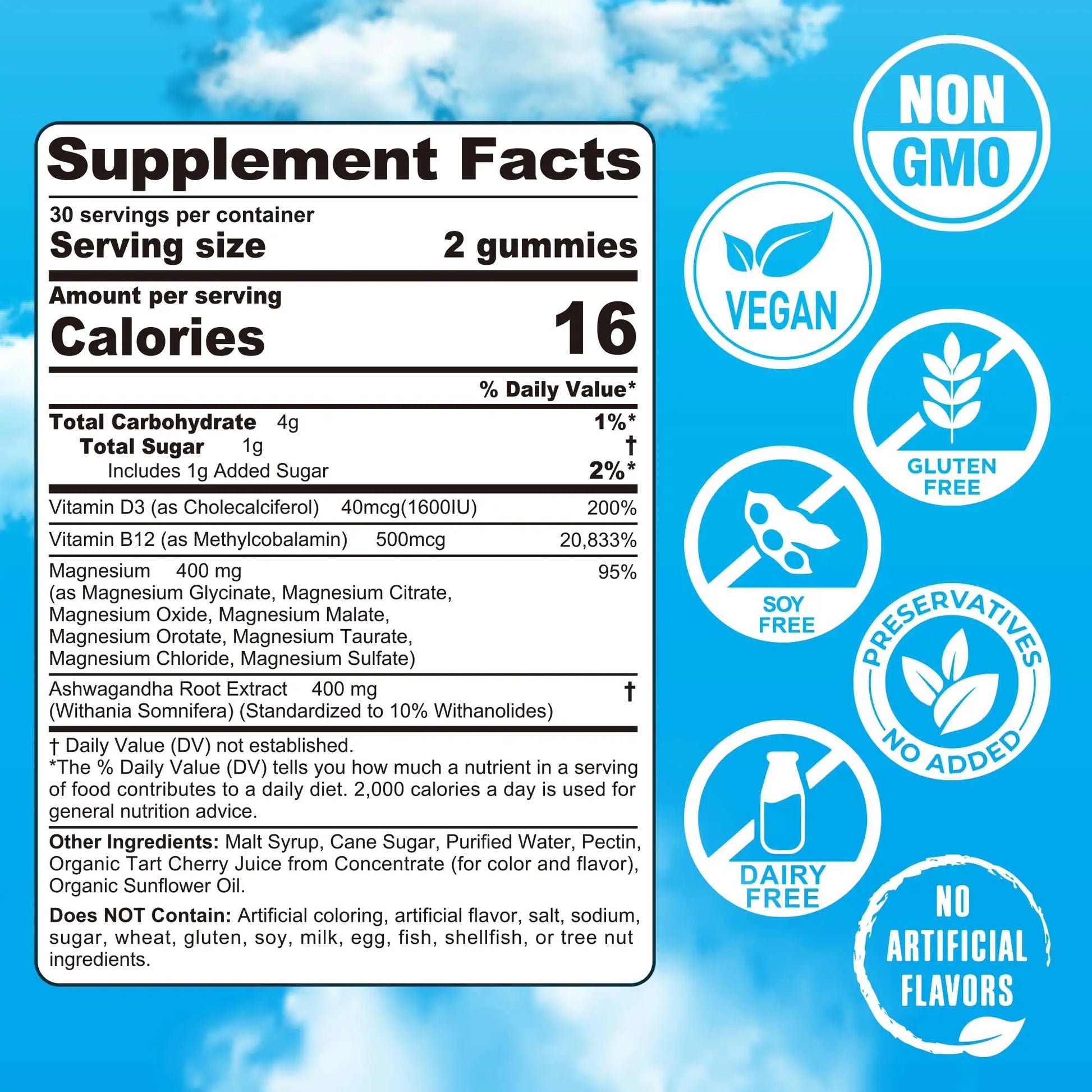 Magnesium Complex Gummies 400mg | as 8 Forms of Magnesium Glycinate, Malate, Citrate, Taurate, Oxide & More | w/Ashwagandha Extract, D3 & B12 Supports for Calm, Zzz, Mood, Muscle Cramp - Vegan 120Cts EnvyCure buy supplements Au