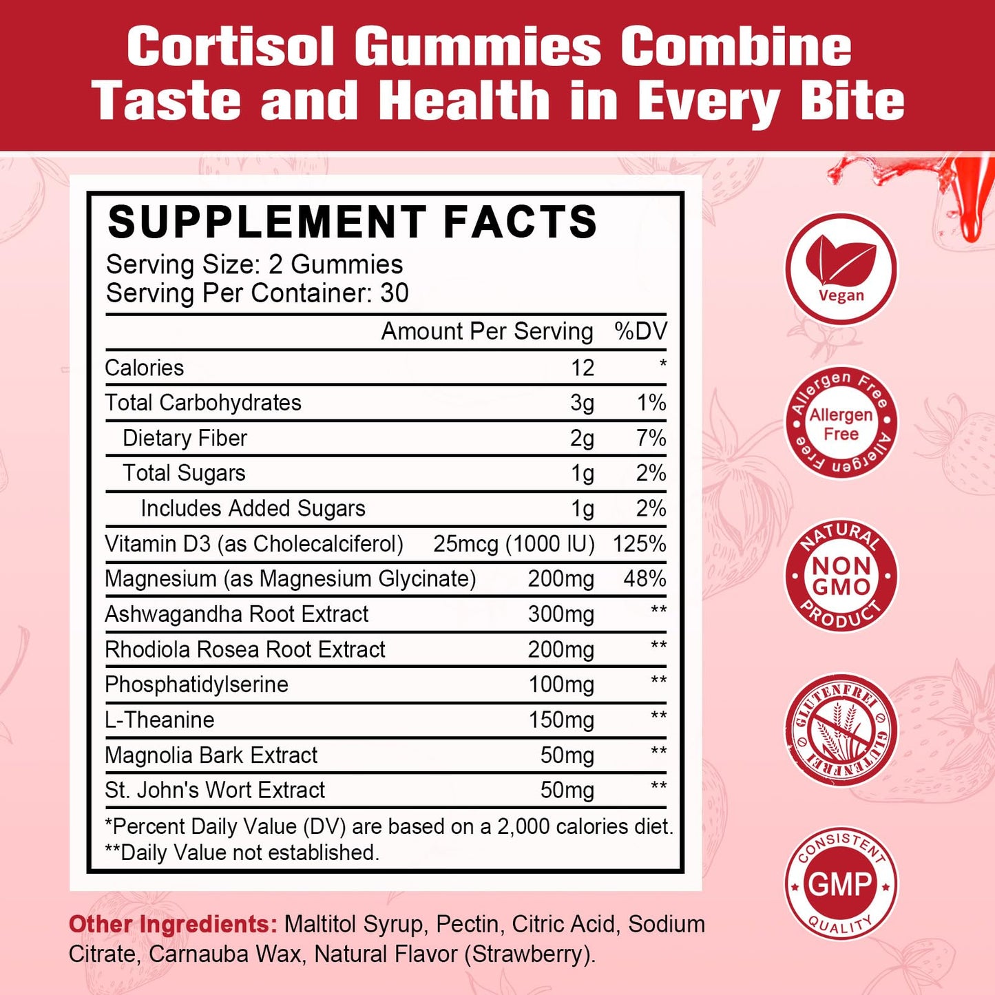 JIANKYTZ Cortisol Gummies for Women with Ashwagandha, Rhodiola Rosea, L-Theanine, Magnesium, Vitamin D3 for Zzz Support, Balanced Cortisol, Vegan, 60 Gummies JIANKYTZBuy Supplements Australia