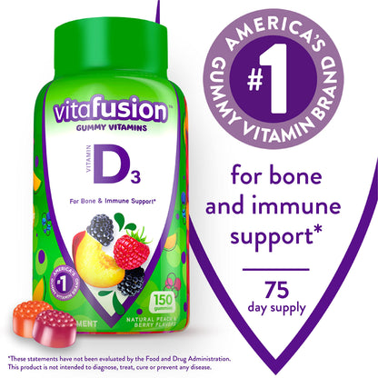 Vitafusion PreNatal Gummy Vitamins & Vitamin D3 Gummy Vitamins for Bone and Immune Vitafusion