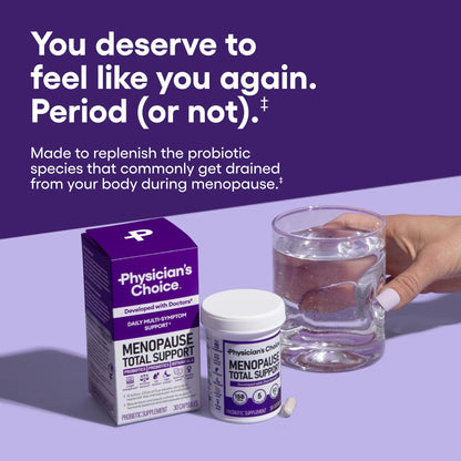 Physician's CHOICE Menopause Probiotic Supplement for Women - Supports Hormone Balance, Hot Flashes, Night Sweats, Weight Management, Bloating & Gut Health - with Black Cohosh, Resveratrol+ - 45ct Physician's CHOICE buy supplements Au