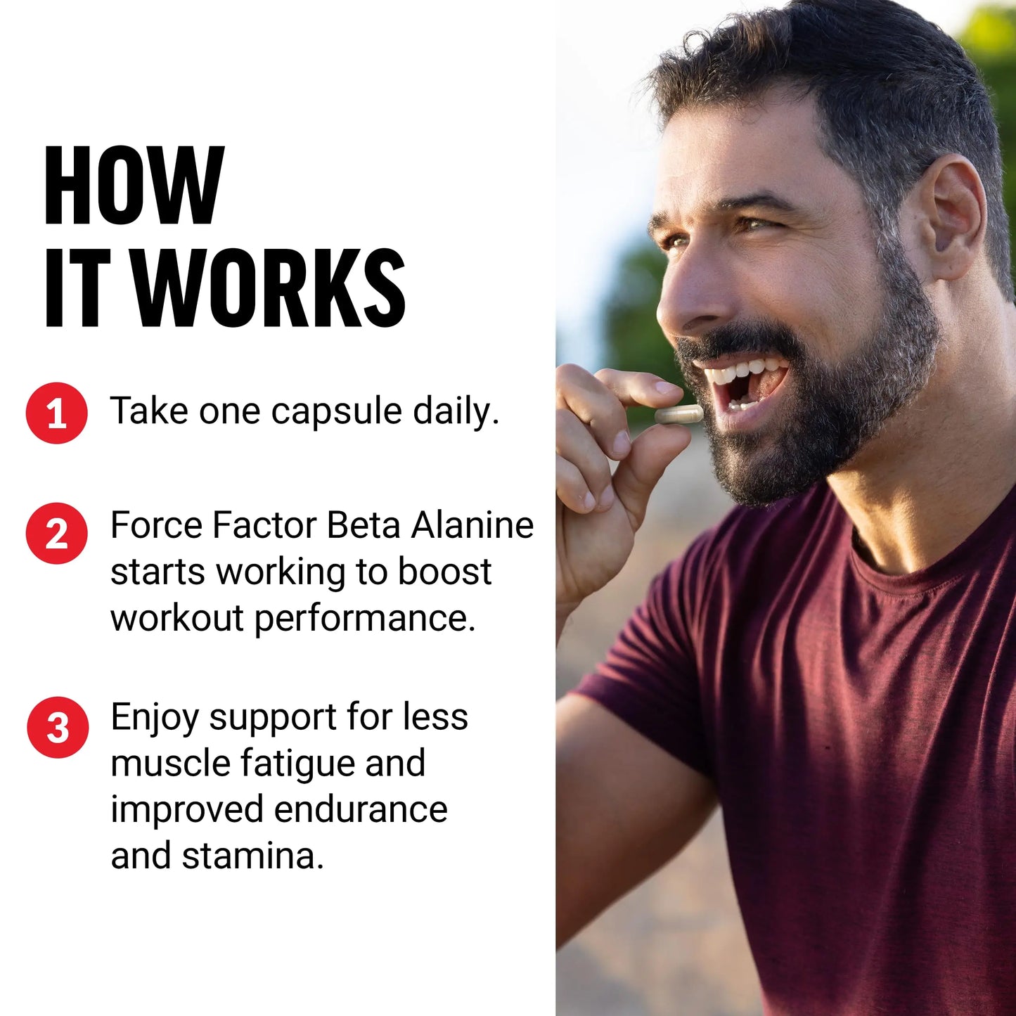 FORCE FACTOR Beta Alanine Capsules, Beta-Alanine Endurance Supplement to Boost Force Factor