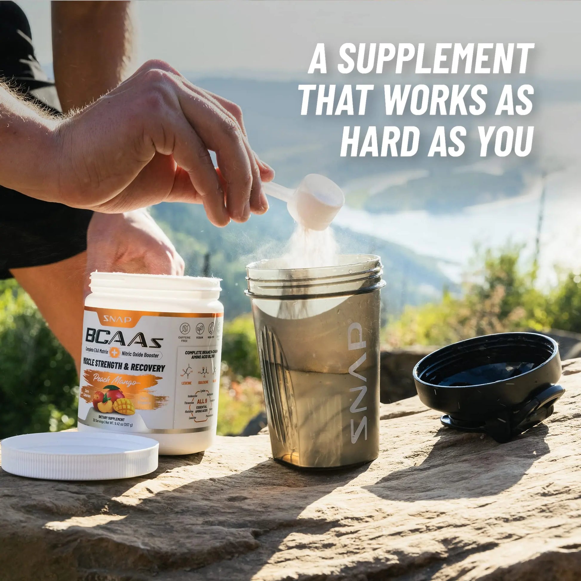 Snap Supplements Nitric Oxide Booster and BCAA Powder Snap Supplements