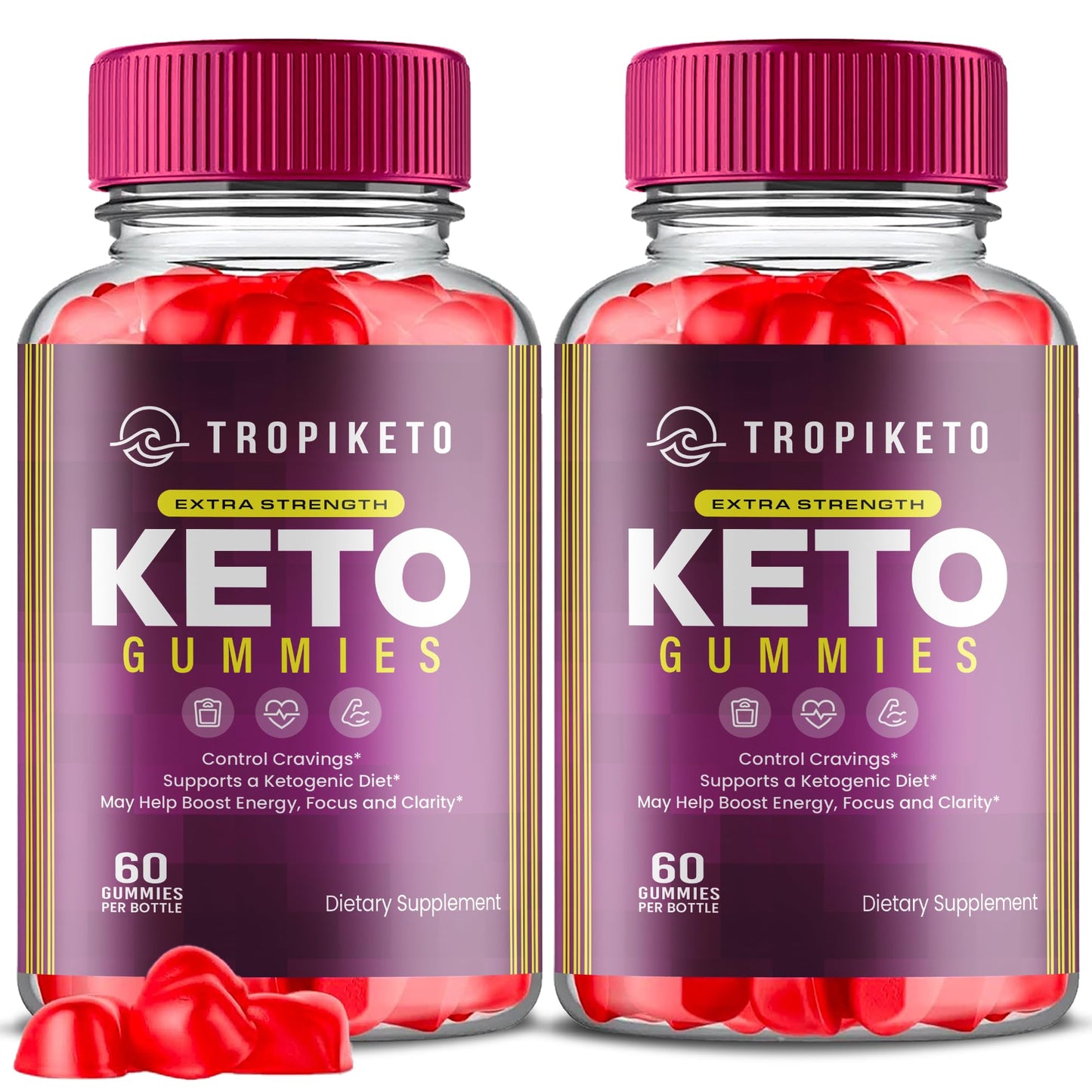 (2 Pack) Tropiketo Keto ACV Gummies, Tropiketo Keto, Tropiketo Gummies Advanced ACV Titan Labs