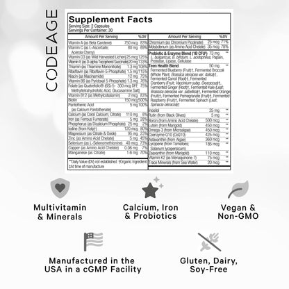 Codeage Teen’s Daily Multivitamin Supplement, 25+ Vitamins & Minerals for Teenage Boys & Girls Codeage