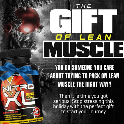 Nitro XL | Nitric Oxide Bodybuilding Supplement – with L-Arginine | Build Muscle Mass Nitro XL