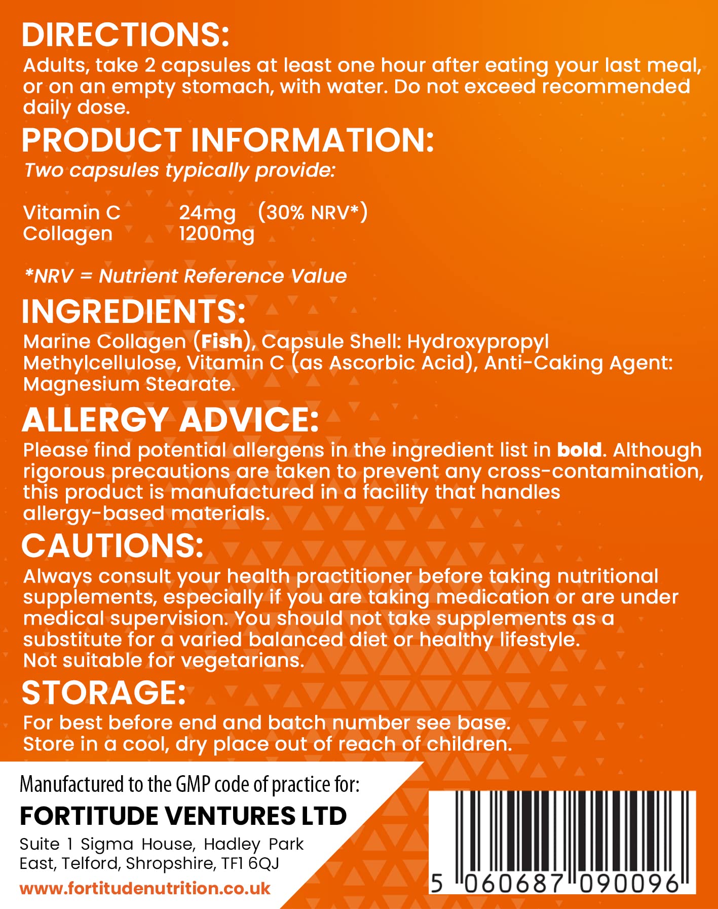 Marine Collagen Capsules | Hydrolyzed Marine Collagen with Vitamin C | High Strength Collagen Fortitude NutritionBuy Supplements Australia