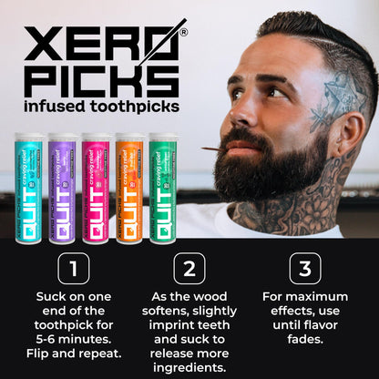 Xero Picks Infused Flavored Toothpicks to Help Quit Smoking - Nicotine Xero Picks