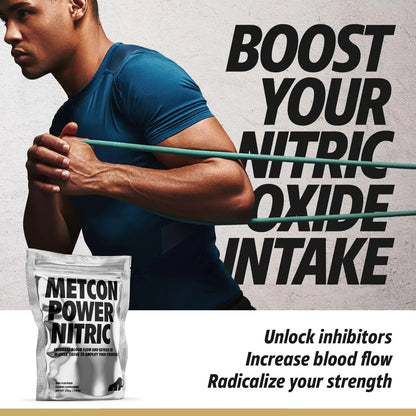 MetCon Power Pre-Pump Nitric Oxide Booster - Pre-Workout Supplement - Increase Blood MetCon