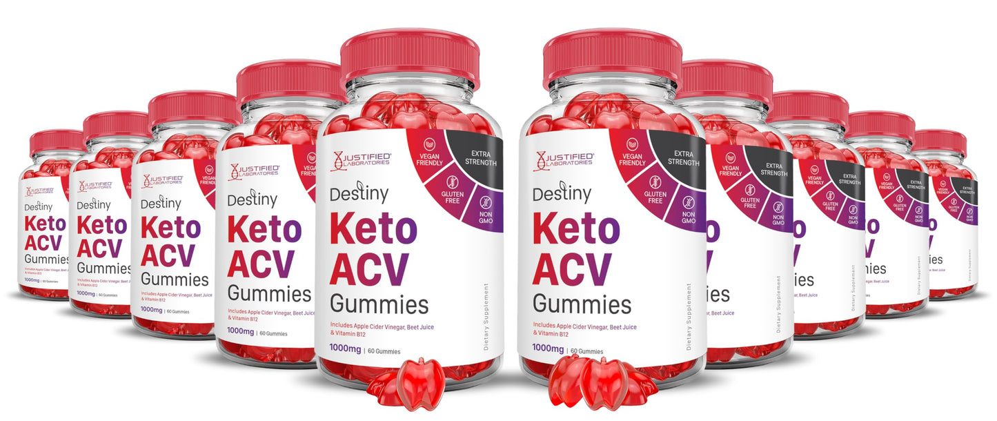 (10 Pack) Destiny Keto ACV Gummies Advanced Formula 1000MG Destiny Keto Gummies Justified Laboratories