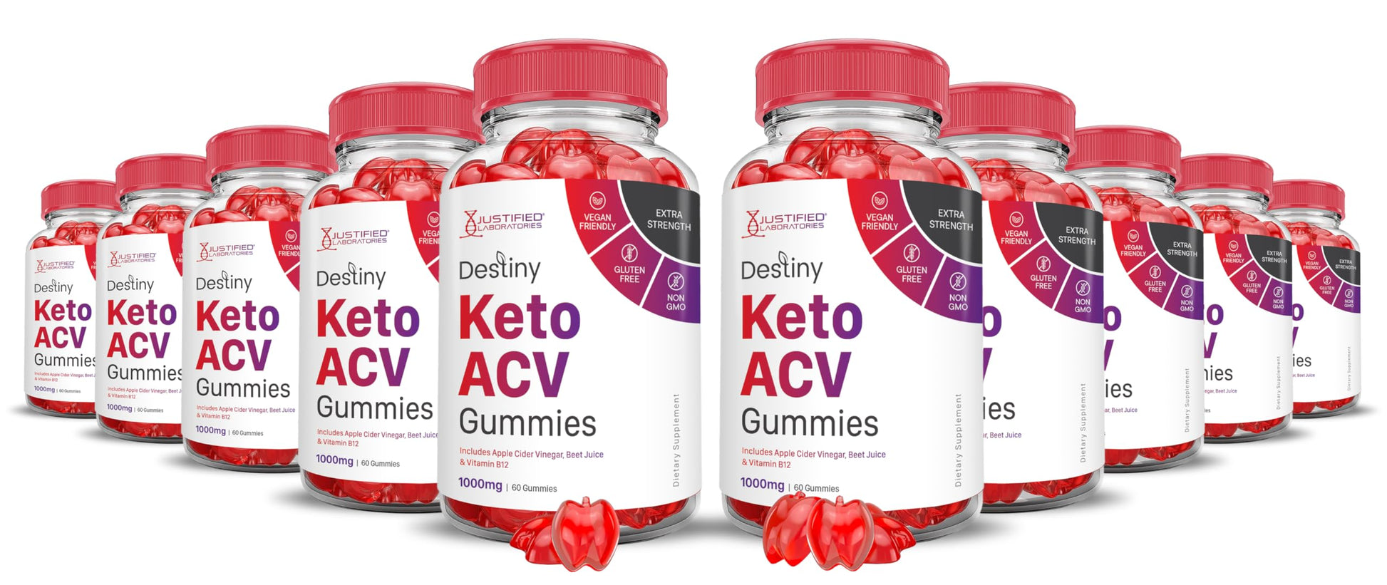 (10 Pack) Destiny Keto ACV Gummies Advanced Formula 1000MG Destiny Keto Gummies Justified Laboratories