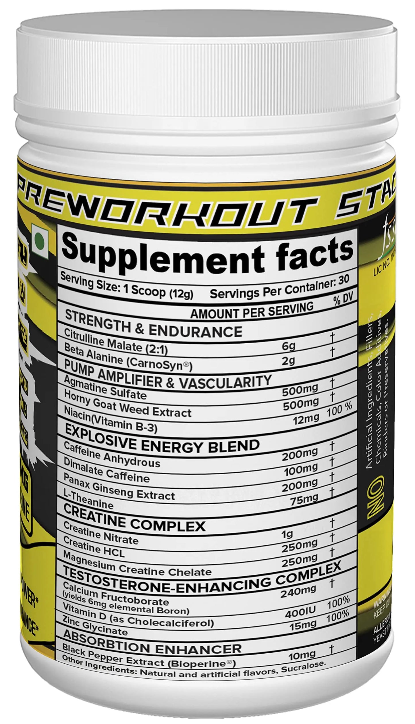 NutriJa Pre Xtreme - Pre Workout Supplement - 30 Servings (Tangy Orange) NutriJa