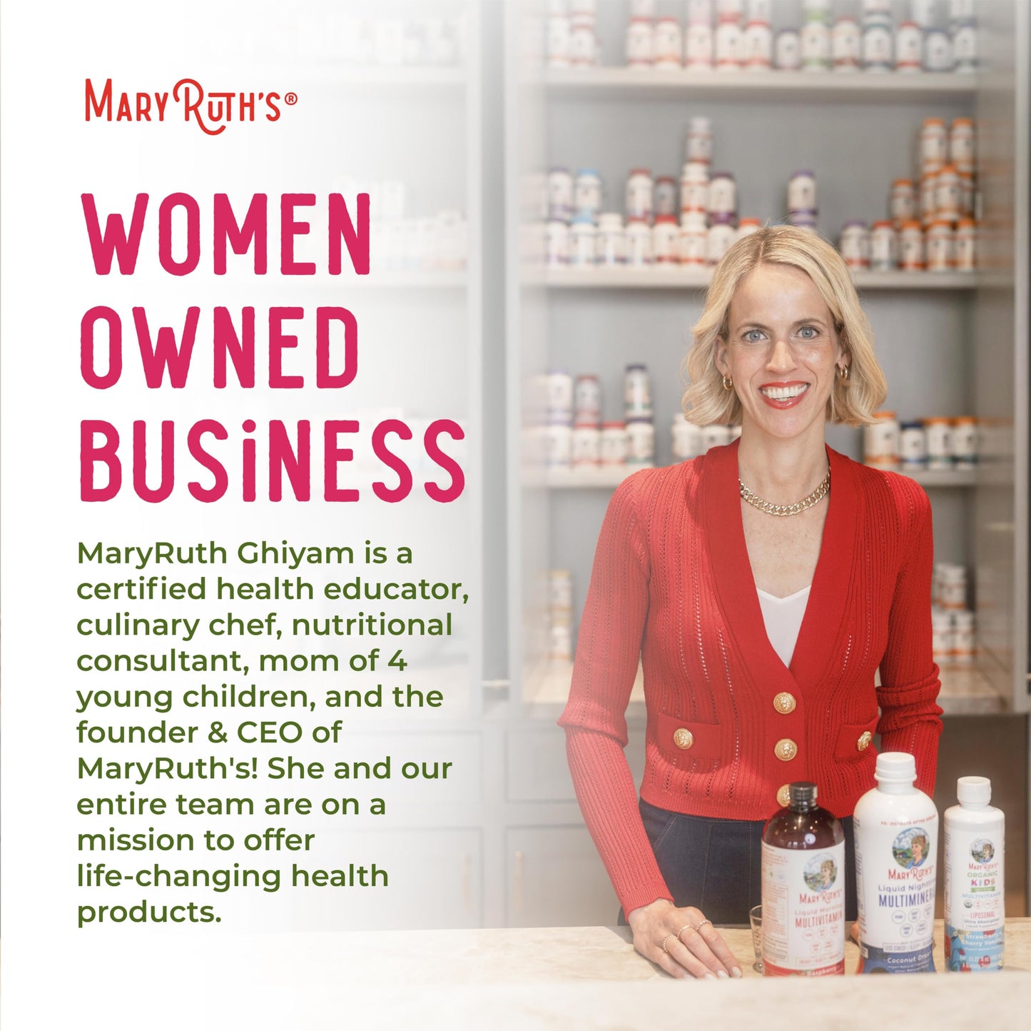 MaryRuth Organics Sugar Free | 2 Month Supply | Vitamin D & B12 Vitamin Supplements for Adults & Kids | Bone Health | Immune Support | Vegan | Non-GMO | 60 Servings MARYRUTH'SBuy Supplements Australia