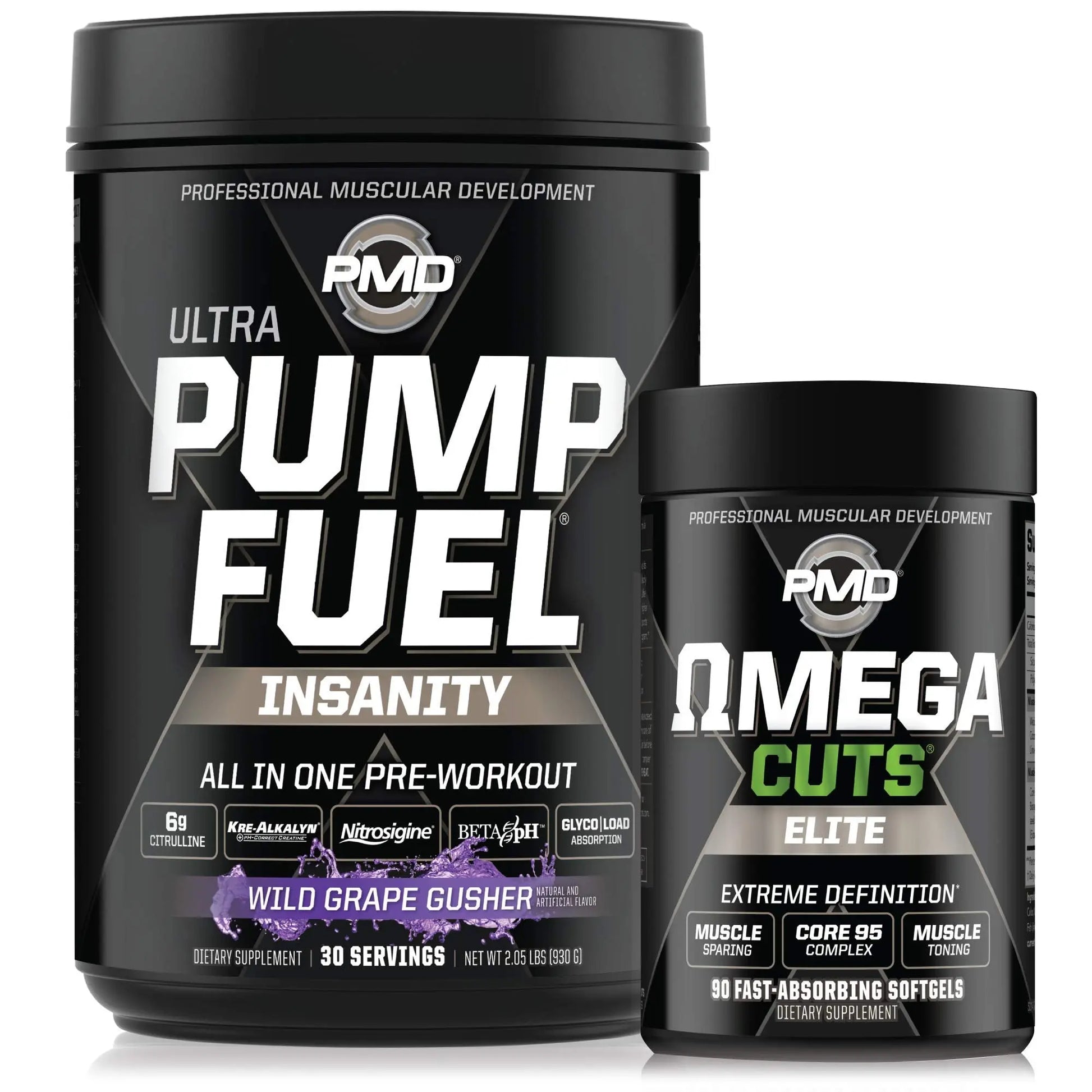 PMD Sports Ultra Pump Fuel Insanity - Pre Workout - Grape Gusher (30 Servings) PMD