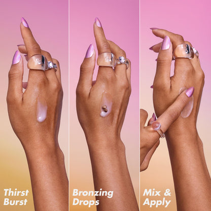 e.l.f. SKIN The Hottest Drops Duo, Holy Hydration! Thirst Burst & Bronzing Skincare Set, For A Dewy, Sun-Kissed Look, Vegan & Cruelty-Free