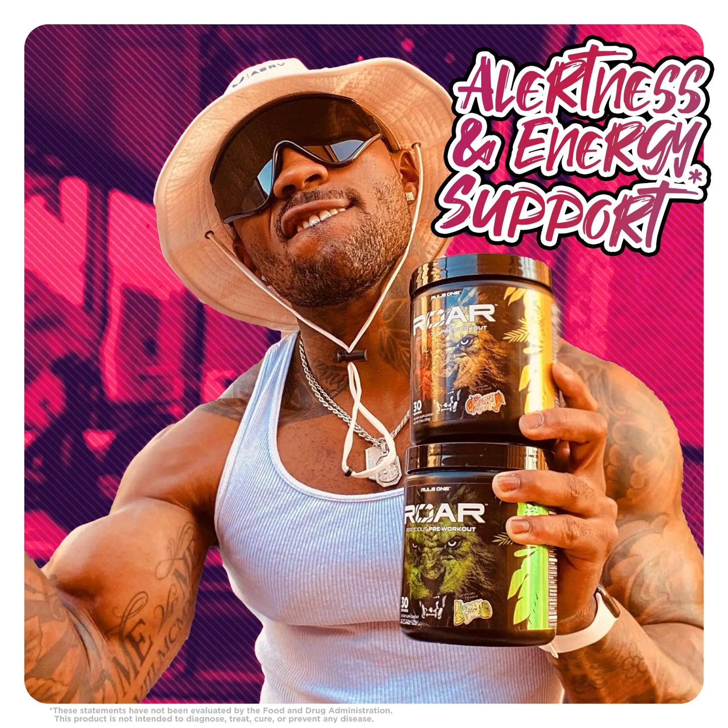 Rule 1 R1 Roar, Wild Grape - 10.05 oz - Pre-Workout Powder - with Creatine, Beta-Alanine Rule 1 Proteins
