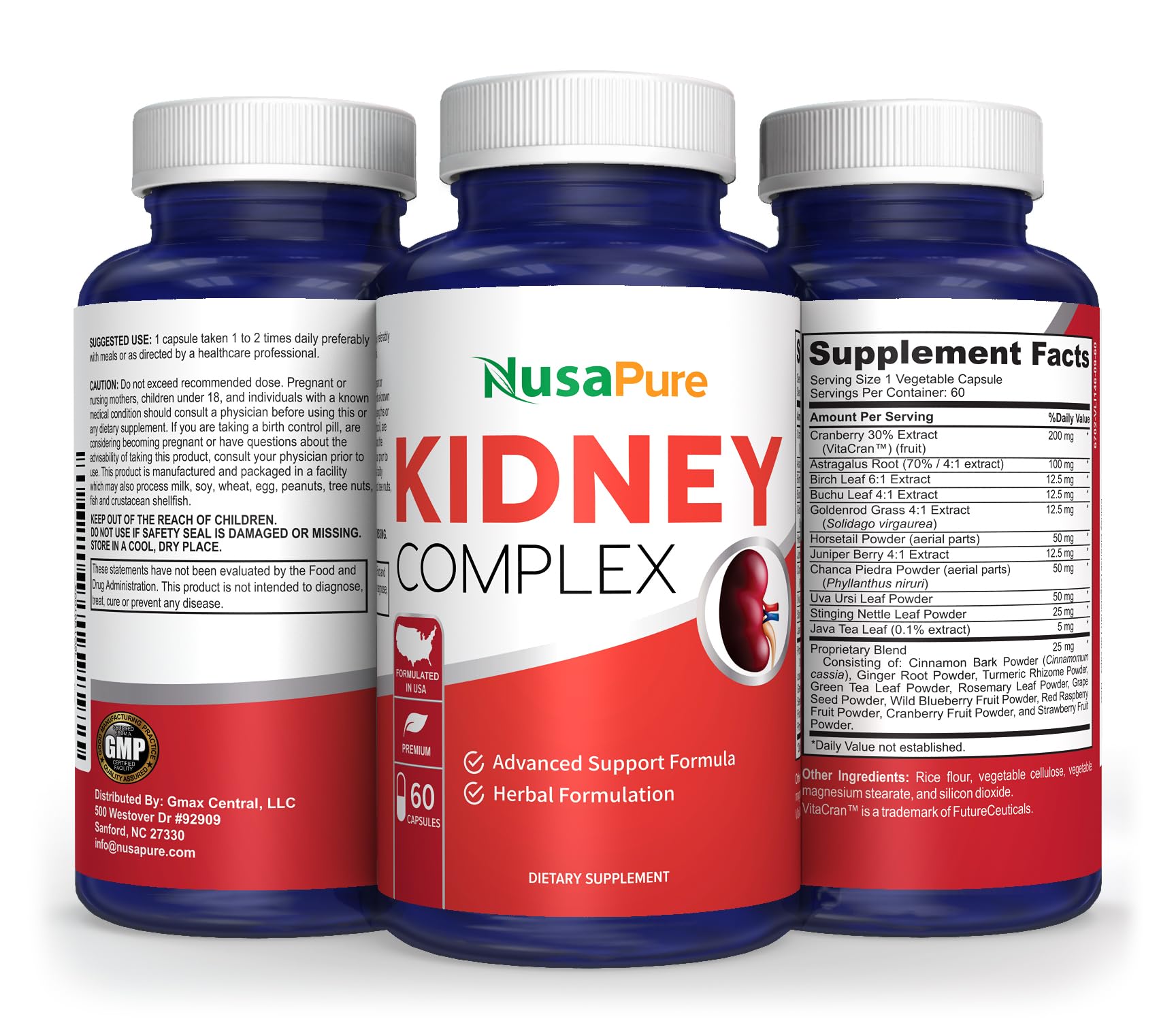 NusaPure Kidney Complex (Vegetarian) 60 caps NusaPureBuy Supplements Australia