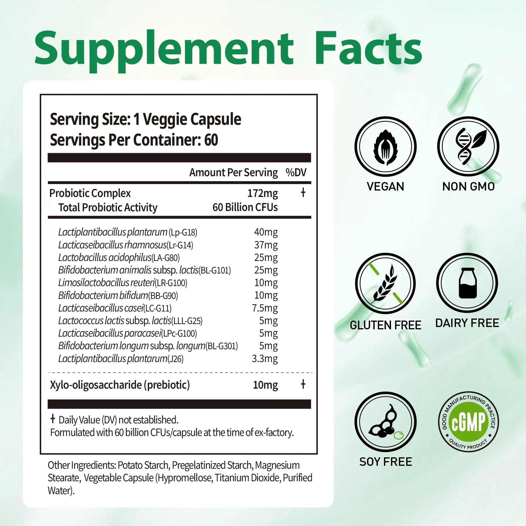 BioJhchang Probiotics Supplements 60 Billion CFUs 11 Diverse Strains Natural Prebiotics for Immune, Digestive Gut Health Supports Occasional Constipation Diarrhea Gas Bloating for Women & Men BioJhchangBuy Supplements Australia