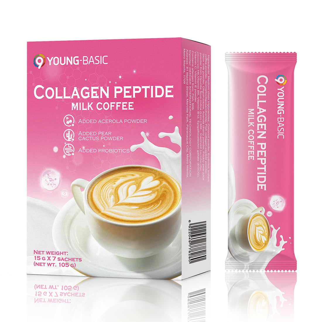 Collagen Peptide Milk Coffee - Rich in Premium Marine Fish Collagen Peptides, Multivitamins (B6/B12/C/E) and Prebiotics, Instant Milk Coffee with Creamer for Skin, Antioxidant, Aging and Gut Health 9 YOUNG-BASICBuy Supplements Australia