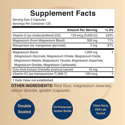 NatureBell 12-in-1 Magnesium Complex 1000mg, 4-Months Supply – Magnesium Glycinate, Citrate, Taurate, Malate, & More – High Absorption Formula for Men & Women – Chelated & Purified – 240 Capsules NatureBell buy supplements Au