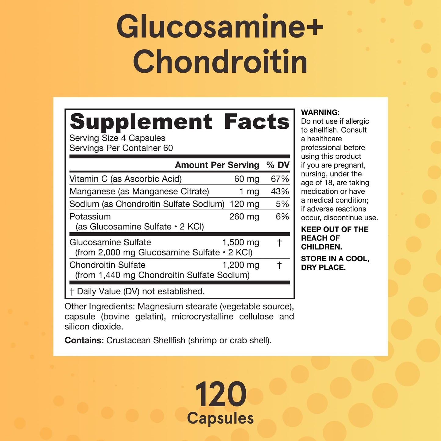 Jarrow Formulas Glucosamine + Chondroitin - 240 Capsules - Nutrient Support - Dietary Supplement for Joint Health - with Vitamin C & Manganese - 60 Servings Jarrow FormulasBuy Supplements Australia