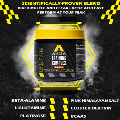 ARMA Blitz Non Stimulant Pre/Intra Powder – Natural Berry Pre-Workout Drink Mix ARMA