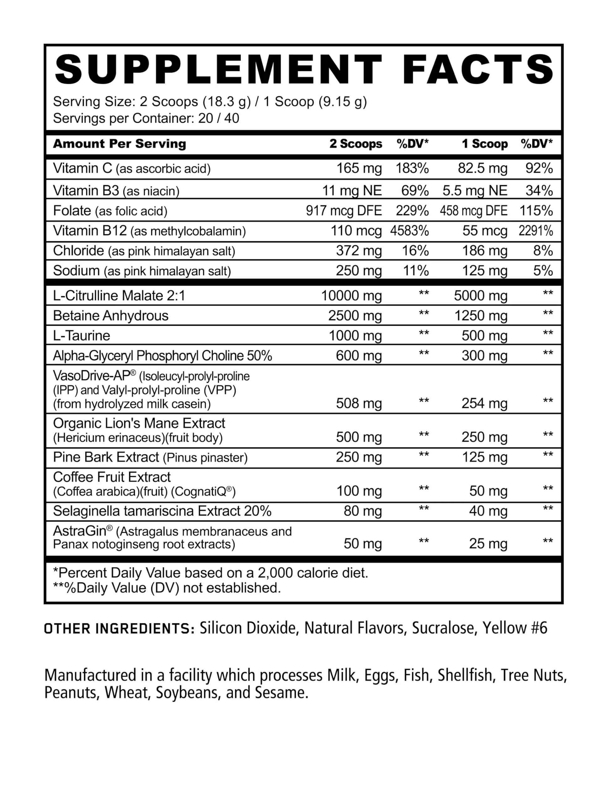 Underground Bio Labs Panda Supps Pump: Stimulant-Free Pre-Workout, No-Clump Formula Underground Bio Labs