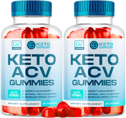 2 Pack - Keto Genesis Keto ACV Gummies Advanced Weight Loss, Genesis ACV, Genesis LIVORKA
