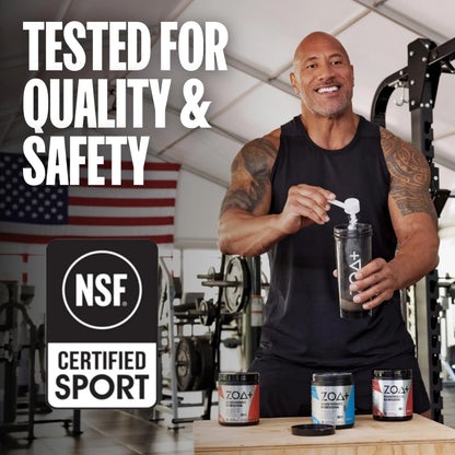 ZOA+ Pre Workout Powder, Fruit Punch - NSF Certified for Sport with Zero Sugar, Electrolytes ZOA
