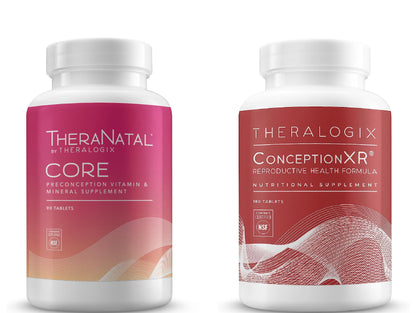 TheraNatal Core + ConceptionXR Reproductive Health Formula Bundle - Preconception Vitamin Theralogix