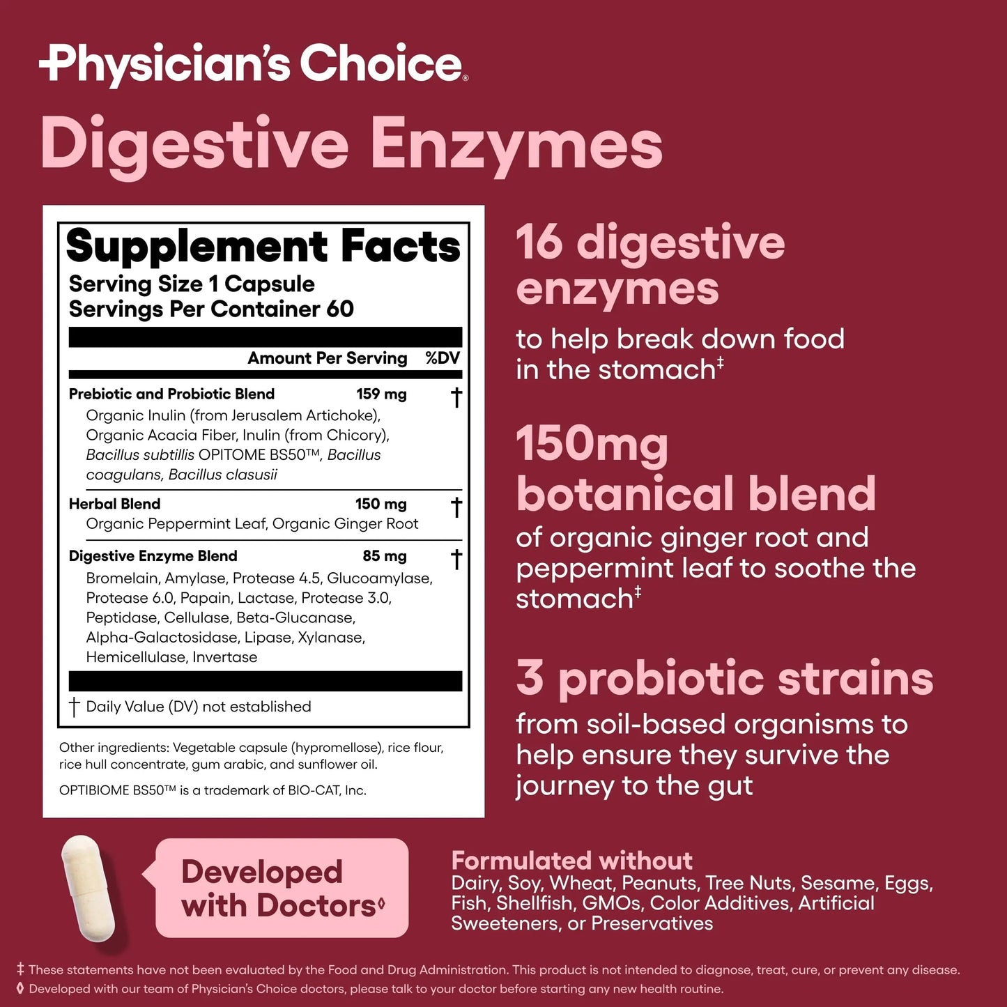 Physician's CHOICE Advanced Gut Health Bundle: 60 Billion Probiotics 30ct + Digestive Enzymes 60ct for Digestive, Gut, and Immune Health Supports Occasional Constipation, Diarrhea, Gas, and Bloating Physician's CHOICEBuy Supplements Australia
