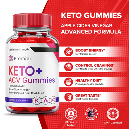 (3 Pack) Premier Keto Acv Gummies Advanced Formula, Premier Keto + Acv Gummies Plus Vitaking