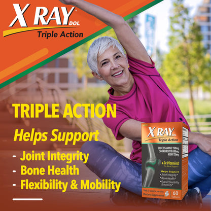 X Ray Dol Triple Action Joint Health Supplement, with 5X Vitamin D, Glucosamine 1500mg X Ray Dol
