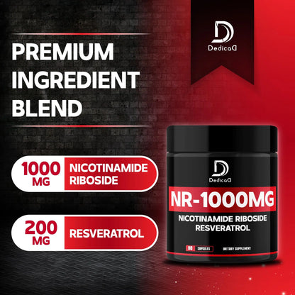 DEDICAD NAD Supplement with Nicotinamide Riboside and Trans Resveratrol - NR for Men & Women - 80 Capsules DEDICAD buy supplements Au