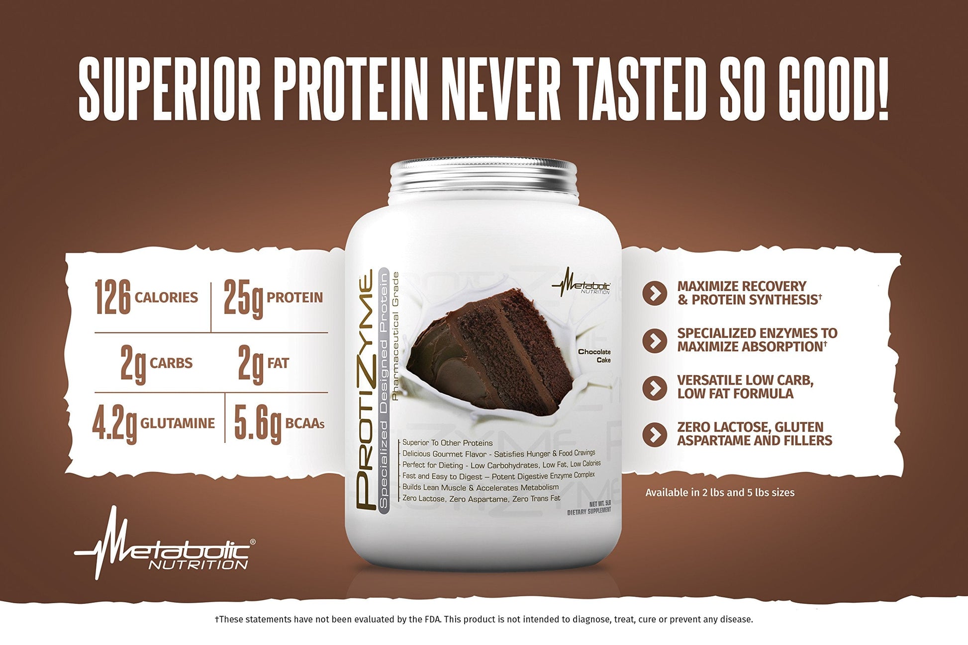 Metabolic Nutrition | Protizyme | 100% Whey Protein Powder | High Protein, Low Carb Metabolic NutritionBuy Supplements Australia