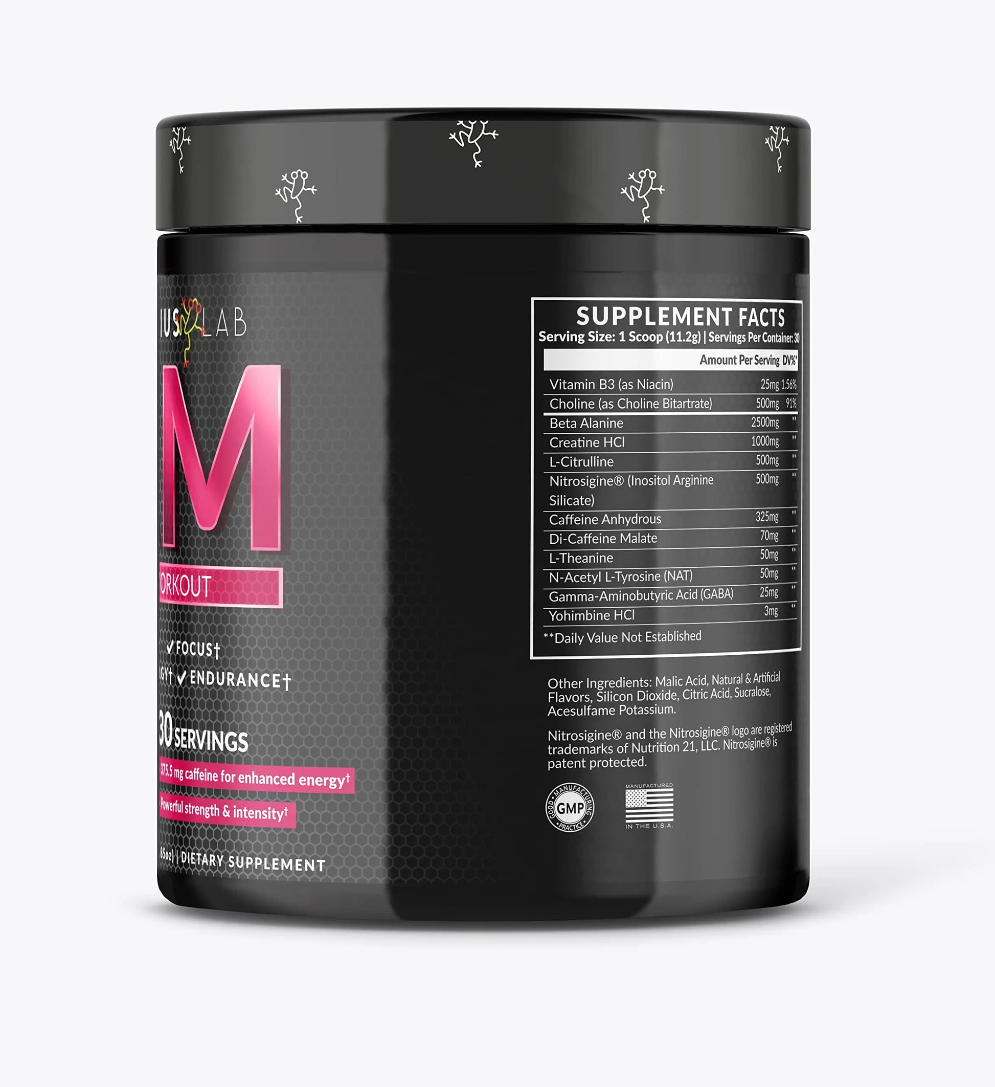 PHYBIUS Lab AM Pre-Workout (Sour Watermelon) Focus, Strength, Powder, 30 Servings PHYBIUS Lab
